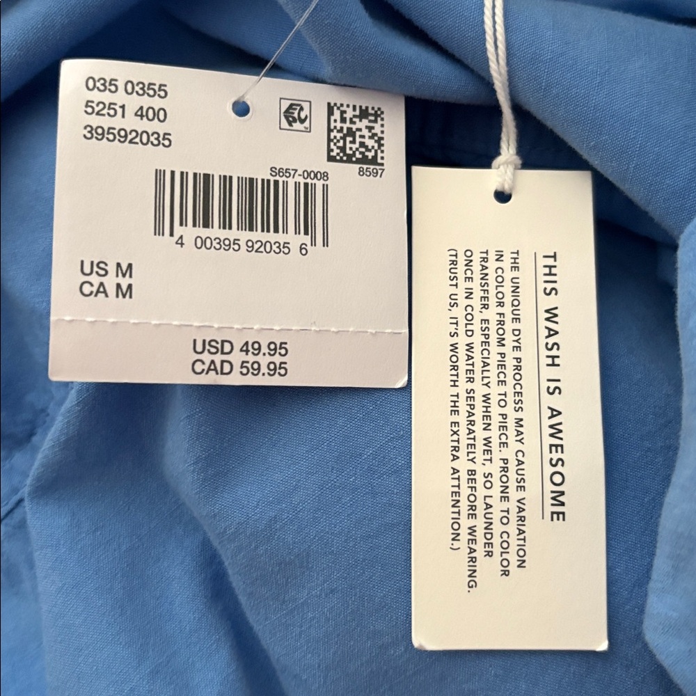 American Eagle Women's Blue Long Sleeve Shirt. Size M. NWT. - Picture 7 of 7
